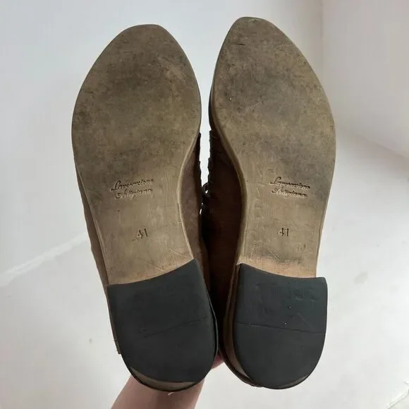 Free People Lost Valley Boot Brown Leather Pointed Toe Ankle Boot Size 10 - Picture 8 of 10